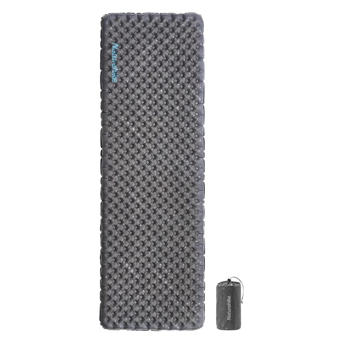 Naturehike Ultraleichte Isomatte: самонадувна килимок для кемпінгу, трекінгу та альпінізму. Чорний, прямокутний, стандартний розмір.