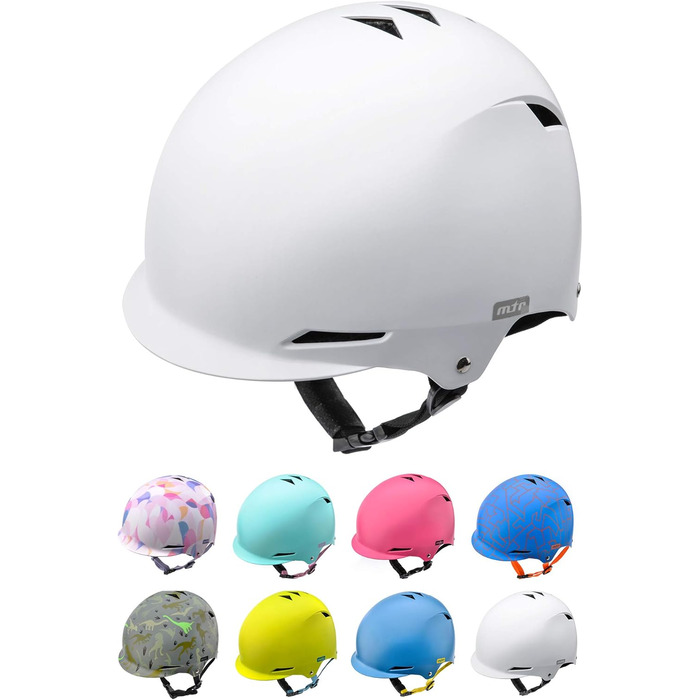 Дитячий велосипедний шолом meteor® BMX, для самокату, роликів, скейтборду, розмір M (52-56 см), синій