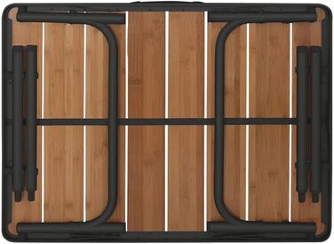 Складний стіл Eurotrail Arsoli Bambus 60x45x58 см - бамбуковий, портативний для пікніка