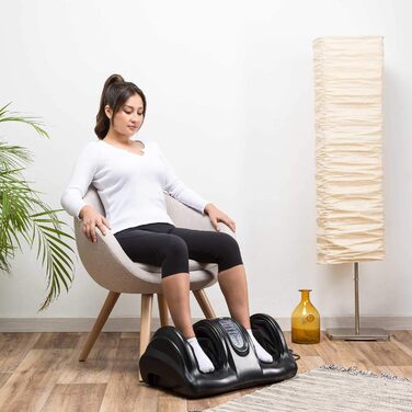 Електричний масажер для ніг GLOBAL RELAX VITALZEN SLIM з шиацу, розминанням і прогріванням – масажер для покращення кровообігу та зняття болю, інтуїтивна панель керування (Vitalzen Basic)