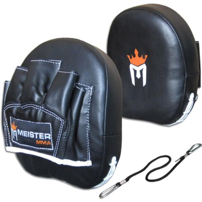 ММА рукавички з натуральної шкіри Meister, для боксу та ММА, 1 пара, чорні