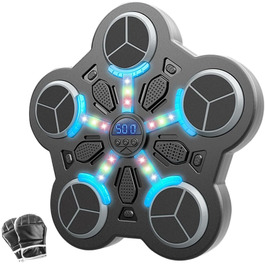 Музична бокс-машина: LED тренажер для музики та боксу, Bluetooth, 3 режими швидкості, підрахунок ударів, для дітей та дорослих