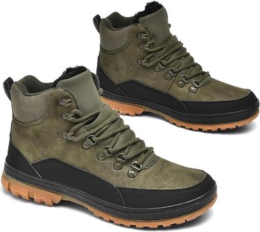 Чоловічі зимові черевики Wondamo: теплі, водонепроникні, з антиковзким покриттям, для активного відпочинку на природі, розмір 41 EU, зелені