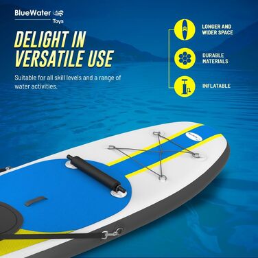 Надувна SUP-дошка Blue Water Toys 3м 136кг з веслом, сидінням, насосом і рюкзаком – каяк-сет для водних видів спорту