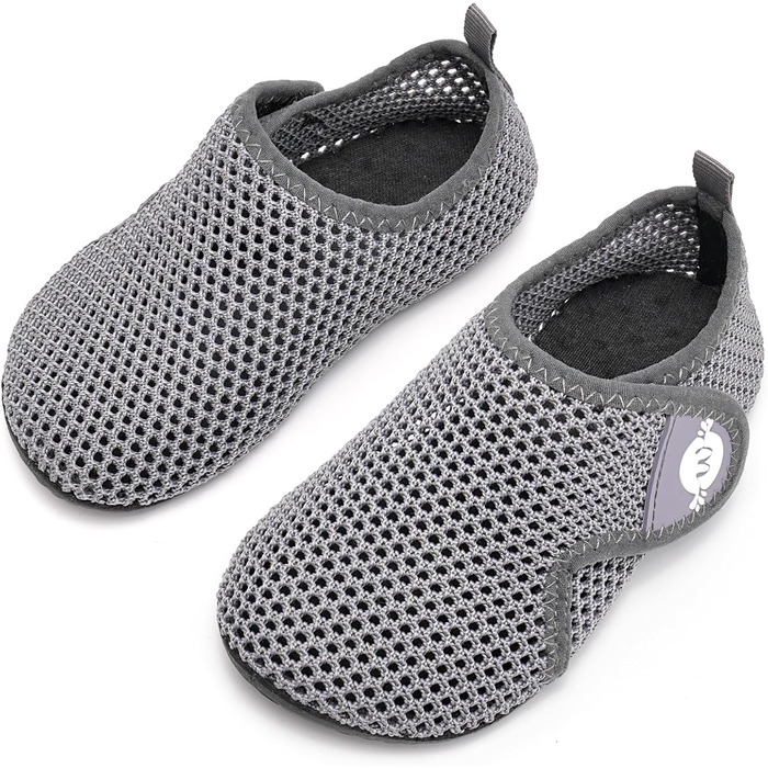 Дитячі шльопанці для плавання WateLves: антиковзні, для басейну та пляжу (28/29 EU, сірий)