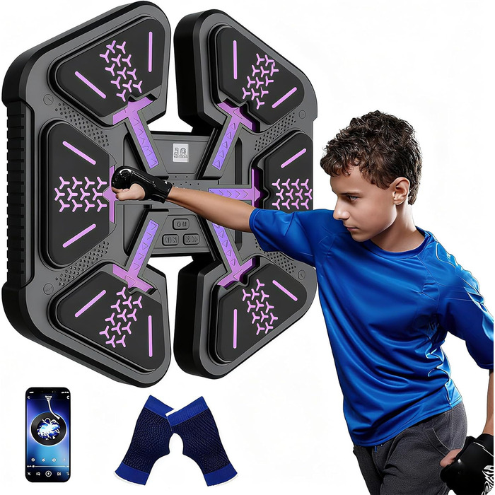 Музична боксерська машина з Bluetooth, LED-дисплеєм та 9 режимами швидкості, для дорослих та дітей