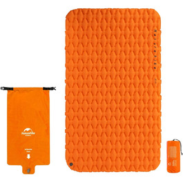 Naturehike Ultraleichte: Розкладний килимок для сну - 6.5 см, для кемпінгу та піших прогулянок (Помаранчевий, подвійний)
