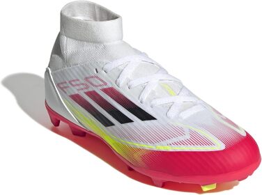 Дитячі футбольні бутси adidas F50 League Mid FG/MG - Білі, Чорні, Жовті (28 EU)