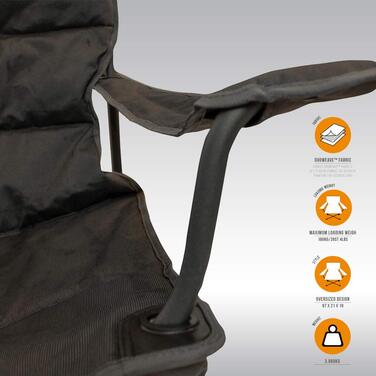 Стілець Vango Goliath, Smoke, XL - розкладний, великий