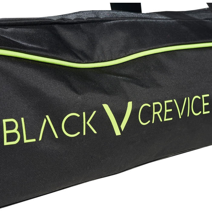 Сумка для лиж Black Crevice, 1 пара, міцна лижна сумка з подвійними ручками та двосторонньою блискавкою, 180x17x18 см, чорна/жовта
