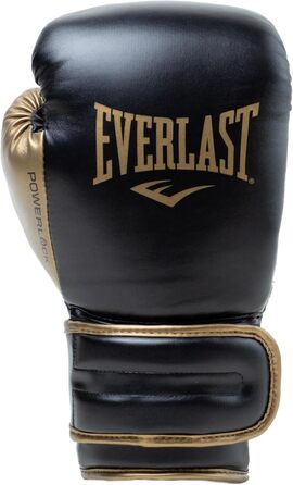 Боксерські рукавички Everlast Powerlock 2R, 10oz, чорний/золотий, для спарингу та роботи з боксерською грушею