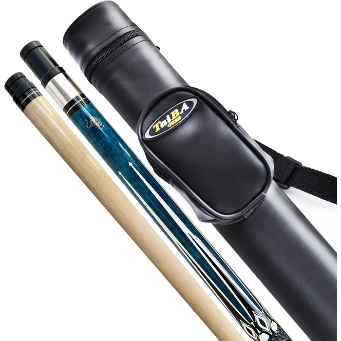 Кю Pool Cue Stick: професійний бильярдний кий з наконечником 13 мм, довжиною 58'', з канадського твердого клену, вага 19,20,20 Oz (на вибір), колір: синій, червоний, зелений, з футляром.