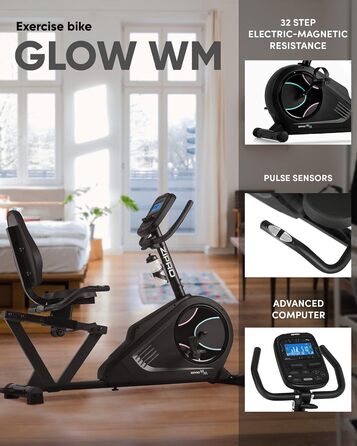 Велотренажер Zipro Glow магнітний, ергометр для дому до 150 кг, фітнес велосипед кабельний