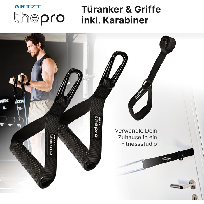 Набір еластичних стрічок для фітнесу ARTZT thepro: 5 рівнів опору, для силових тренувань, розтяжки та реабілітації, Loop Band 208 см