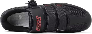 Велосипедні черевики Mountain для чоловіків та жінок, MTB, SPD, для гірського велосипеда, з пряжкою, зелені (40 EU, C Чорний Червоний)