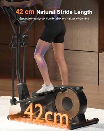 Еліптичний тренажер Aeriflo M100 для дому: маховик 8 кг, підтримка Kinomap, довжина кроку 42 см, пульсометр, магнітна система гальмування, до 150 кг