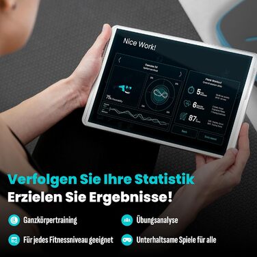 GoBalance Board App - Балансборд з Bluetooth сенсором, 12 ігор для тренувань, розваг та фітнесу. Зміцнює координацію та силу для підлітків та дорослих. GoBalance Sport-Play