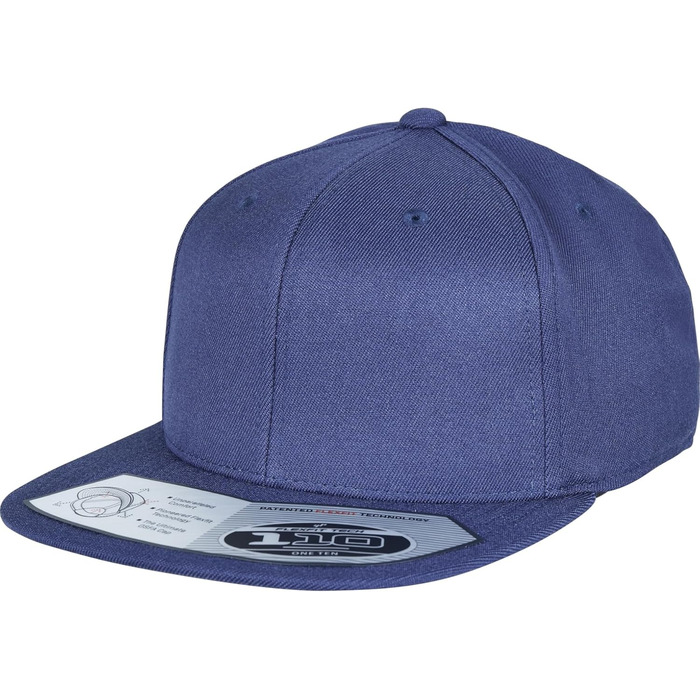 Кепка-снэпбек Flexfit для дорослих, регульована модель Fitted Snapback, темно-синя (Navy), універсальний розмір