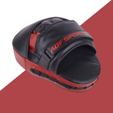 Боксерські рукавички Pratzen Rex Leder: рукавички для ударів, захисні подушки, тренування з самооборони, бокс, кікбоксинг, тайський бокс, таеквондо (червоні)