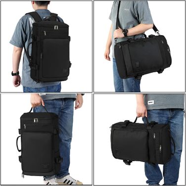 Спортивна сумка-рюкзак Duffel, водонепроникна, з відділенням для взуття, для подорожей, спорту, ноутбука, чорна, X-Large
