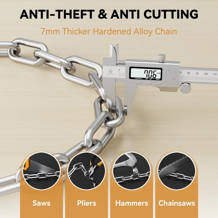 Замок для велосипеда з цифровим кодом, 11 кольорів, 90 см, рівень безпеки 8, 5-значний, для велосипеда, мотоцикла, ролера, дверей (жовтий)