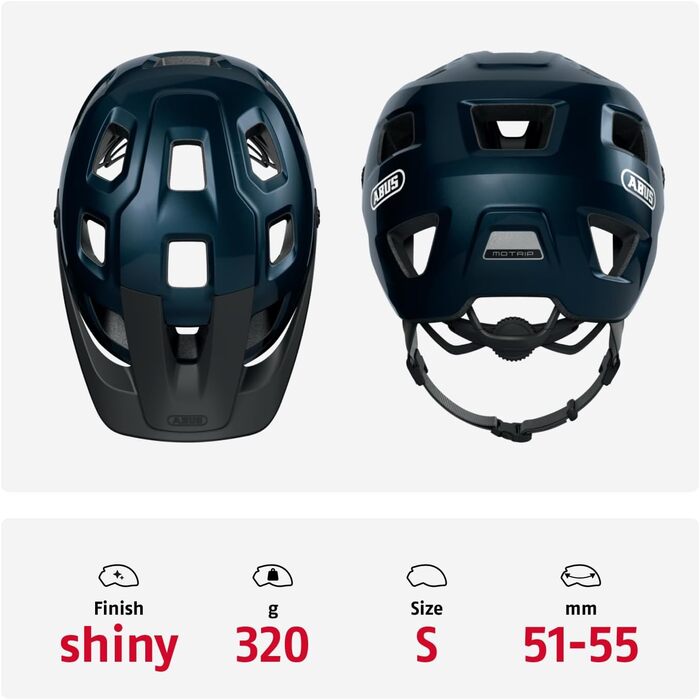 Велошолом ABUS MoTrip для MTB, міцний, з регульованим козирком, універсальний розмір, унісекс