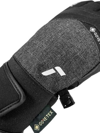 Герметичні гірськолижні рукавички Reusch Gore-TEX унісекс Softshell, чорно-сірі, розмір 7.5