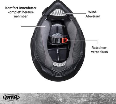 Мотошолом MTR SX-1 Evo Integral та Крос, ECE 22.06, з тонованим сонцезахисним візором, вентиляцією, вітро- й дихальним захистом, розміри XS-XXL