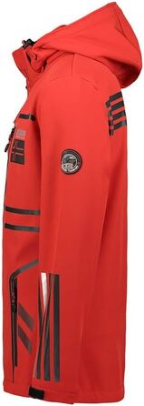 Чоловіча тактична куртка Geographical Norway Romano — водонепроникний віндбрейкер з капюшоном для походів та активного відпочинку, червона (XL)