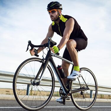 Велосипедні рукавички COFIT з повним пальцем з підтримкою сенсорного екрану для чоловіків та жінок – дихаючі, амортизуючі рукавички з гелевою підкладкою та неслизьким зчепленням для MTB та шосе, зелені, розмір S