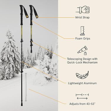 Снігоступи Retrospec Drifter Bundle з трекінговими палицями, 76,2 см (30 дюймів), оливковий