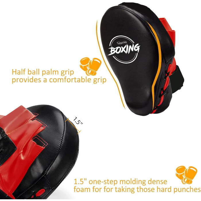Набір боксерських рукавичок та бинтів Valleycomfy для чоловіків. Захист рук для боксу, кікбоксингу, муай-тай, карате, тхеквондо. Білий (червоний)
