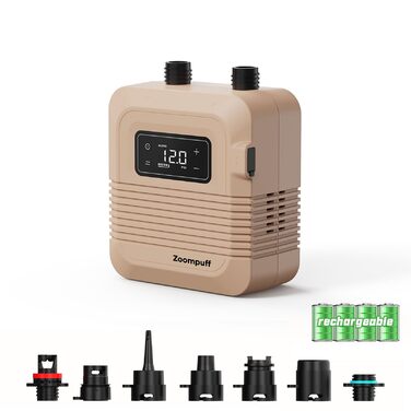 Електричний компресор для SUP-дошки 20 PSI: акумуляторний насос для надувних падлбордів, човнів та каяків з функцією автоматичного вимкнення