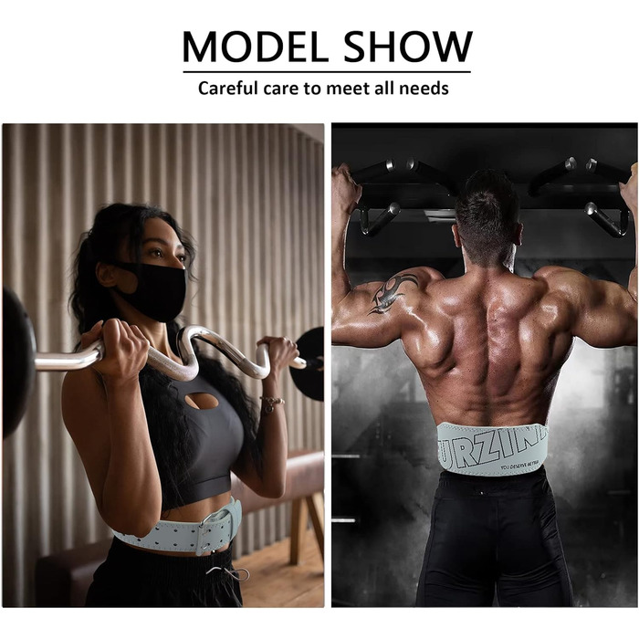 Лляний пояс для важкої атлетики для жінок з підтримкою попереку 10,2 см для пауерліфтингу та присідання (Великий, Білий)