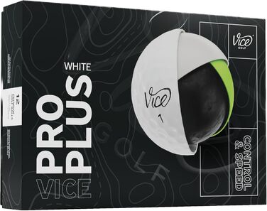 Гольф-м'ячі Vice Pro Plus 2024, білий колір, преміум-якість