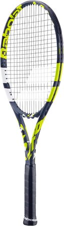 Тенісна ракетка Babolat Boost Aero для дорослих, легка, графітова, сіро-жовта, для жінок і чоловіків, вже з натягнутими струнами, розмір рукоятки 1