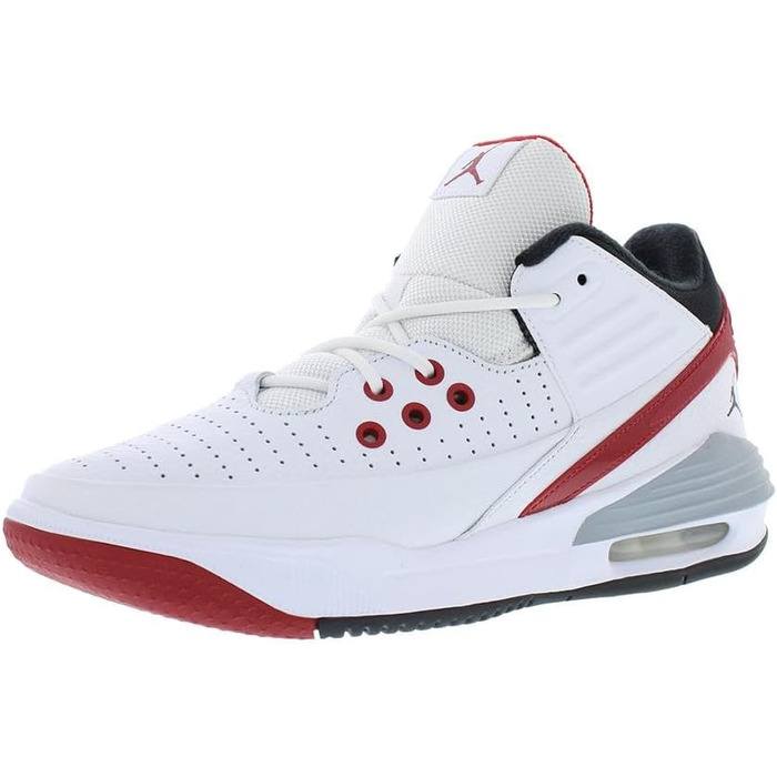 Кросівки Nike Jordan Max Aura 5 для баскетболу (46 EU, Білий Shell, Чорний Core, Червоний Varsity, Білий Ghost)