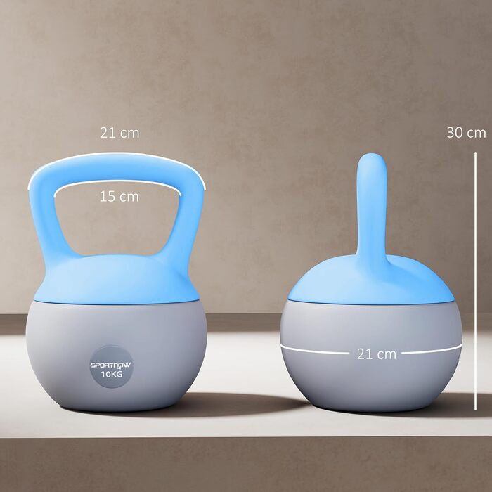 Гантель SportNOW Soft Kettlebell 10 кг з нековзним ручним захватом для тренувань у залі та дому