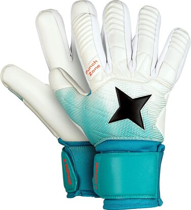 Воротарські рукавички Derbystar Optimus для хлопчиків, розмір 6, білі/бірюзові/чорні