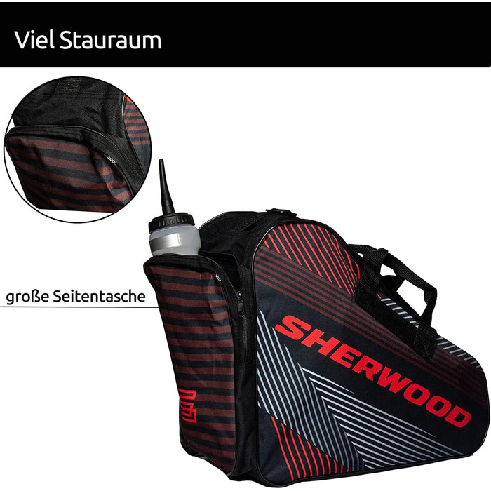 Сумка для ковзанів Sherwood: для ковзанярів, роликів та хокею (Redline)
