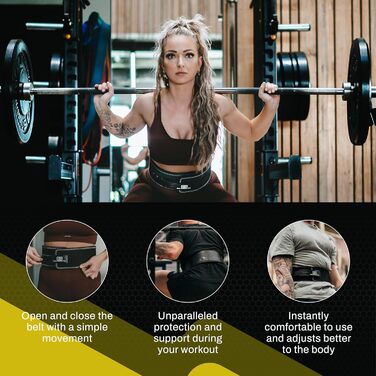 Шкіряний важкоатлетичний пояс Barbelts 10 мм з важільною пряжкою для пауерліфтингу та силових тренувань