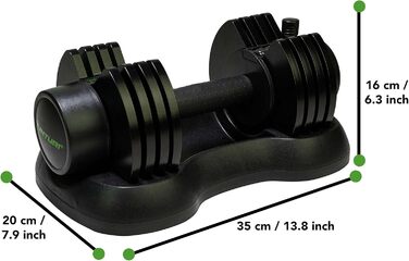 Регульована гантеля Tunturi Selector до 12,5 кг, крок 2,5 кг