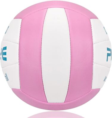 Волейбольні м'ячі PIXUYE, розмір 5, м'які для пляжу, дітей та дорослих, для ігор та тренувань, рожево-білі