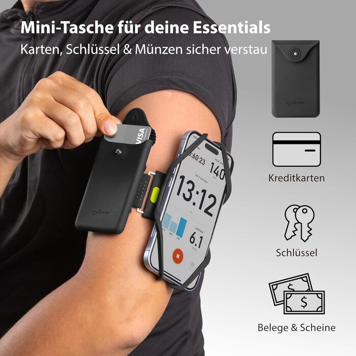 Спортивний браслет для телефону Bone Run Tie 3 - зручний фітнес-аксесуар для бігу, сумісний з iPhone 4.7-7.2