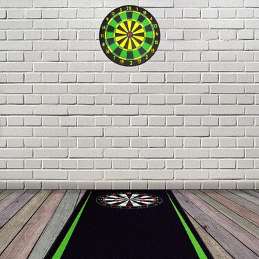 Килимок для дартсу Kingpower Dartmatte, турнірний, з лінією кидка, захист підлоги, для дротиків і дартборду, 2 розміри: 237 см і 290 см, різні дизайни
