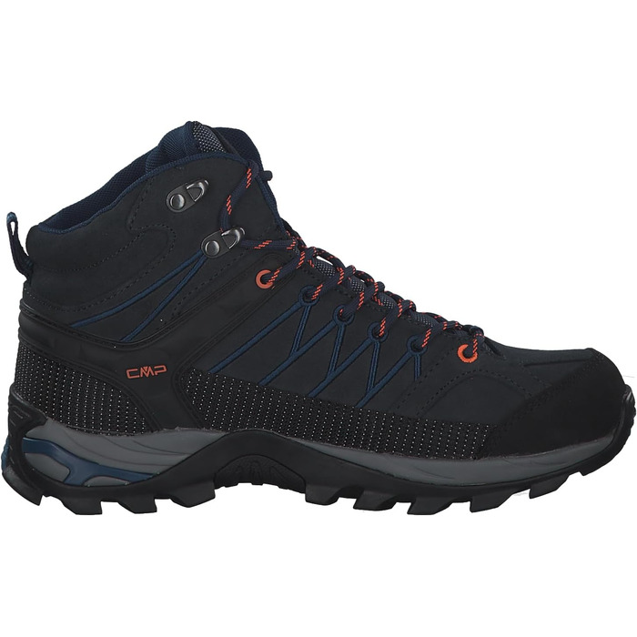 Чоловічі трекінгові черевики CMP Rigel Mid Wp, синьо-помаранчеві, 42 EU