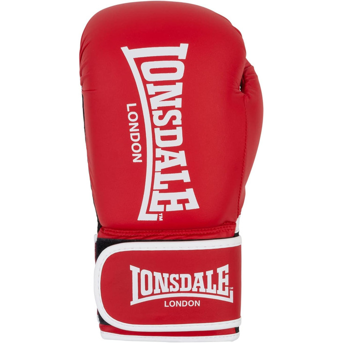Боксерські рукавички Lonsdale Ashdon 14oz червоно-білі, унісекс, для дорослих