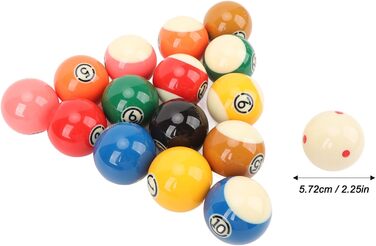 Набір куль для більярду, 16 штук, 5,72 см, кульки для більярдного столу, набір для тренувань