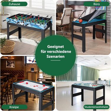 Ігровий стіл DREAMADE 14-в-1: футбол, хокей, більярд, теніс, шахи, боулінг, шафлборд, баскетбол, Tic Tac Toe для дітей та дорослих