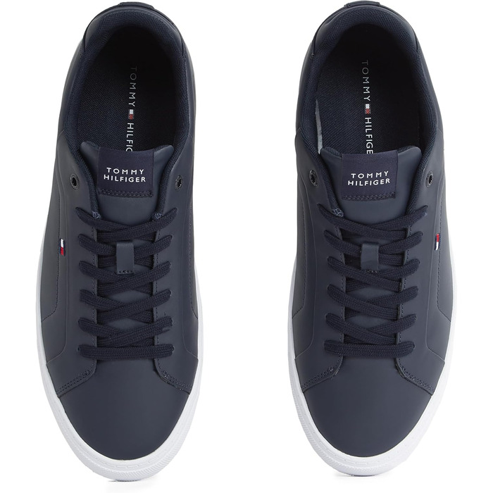 Шкіряні чоловічі кросівки Tommy Hilfiger Low Icon Court Leather Flag Essential, сині (розмір 45 EU)